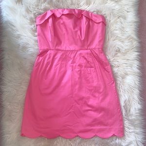 NWT Vineyard Vines Pink Scalloped Collar Dress